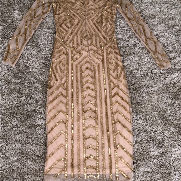 Nude Sequin Dress - Picture 3 of 9